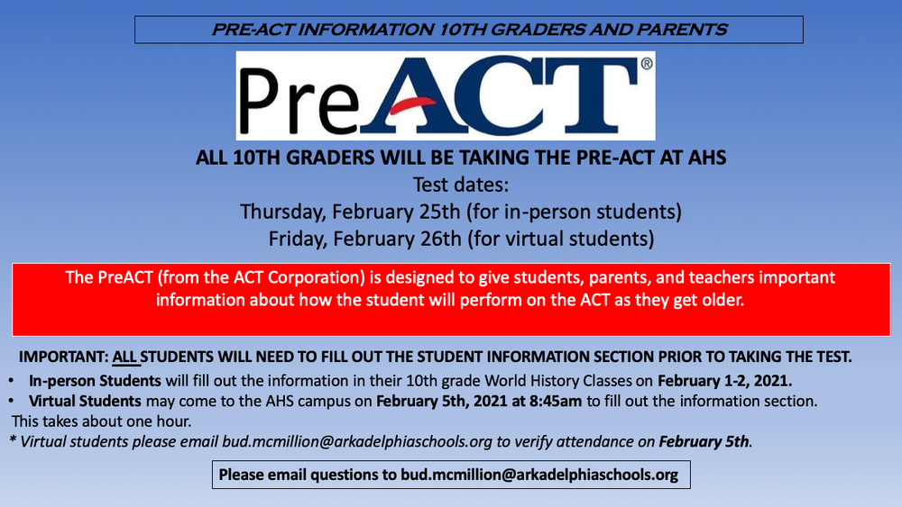 Pre-ACT Information