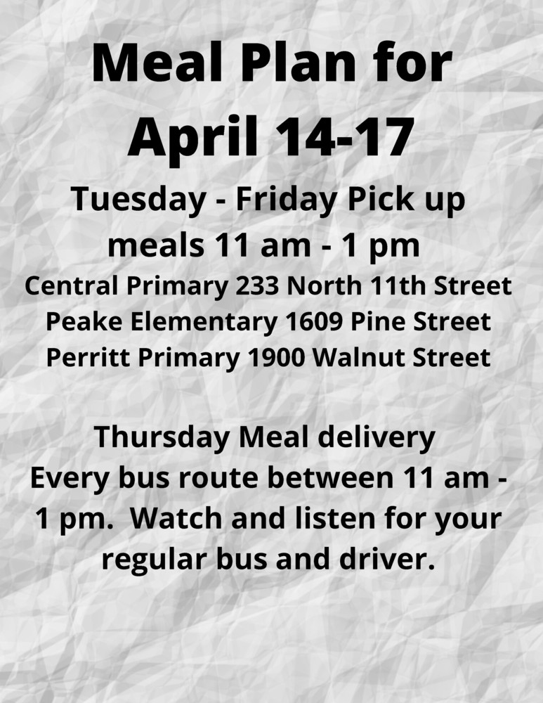 Meal Plan for April 14-17