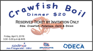 Tickets on Sale for 3rd Annual AHS DECA Crawfish Boil