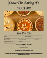FCCLA Bake Sale Fundraiser