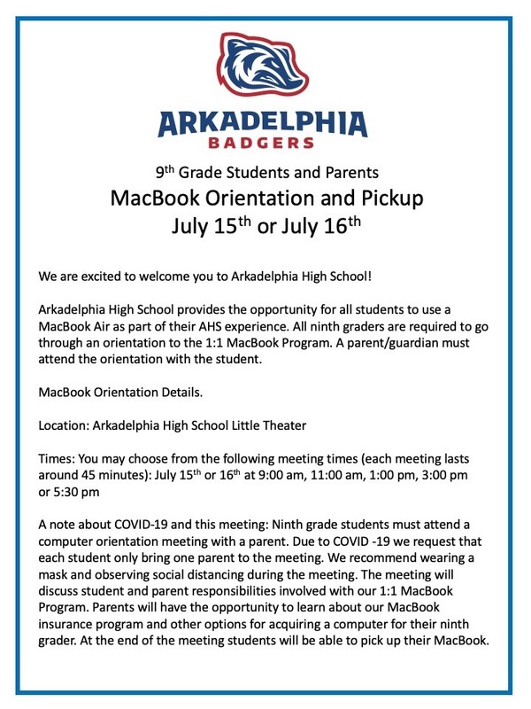 Freshmen MacBook Orientation and Pickup