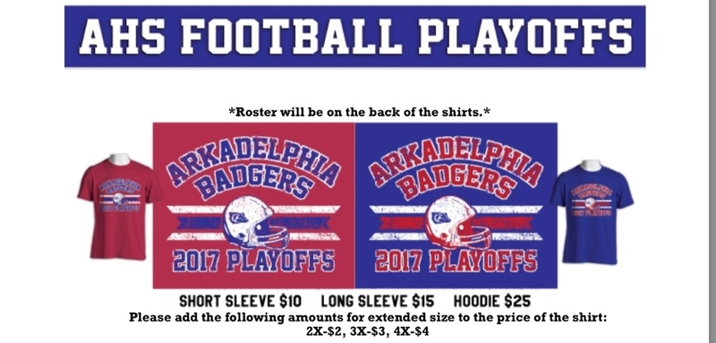 Football playoff shirt orders are - Badger Sports Booster