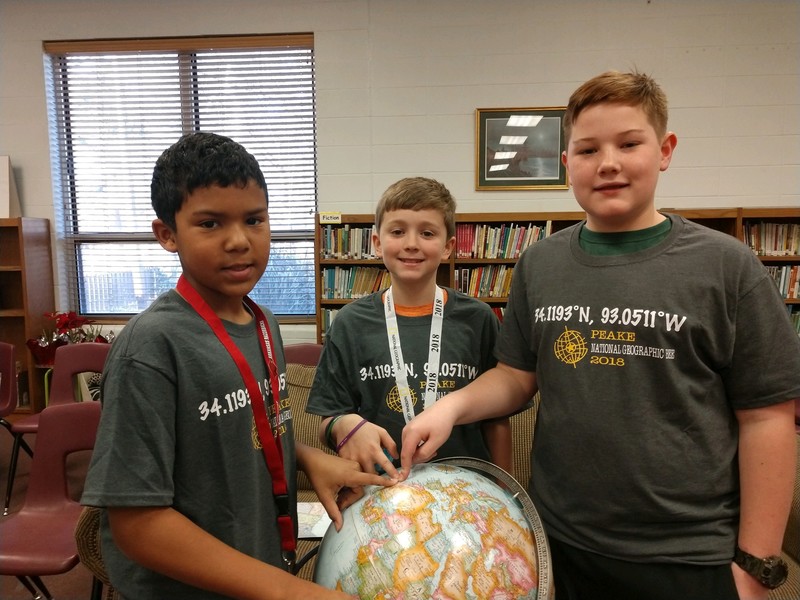 Peake holds National Geographic Bee Peake Elementary School