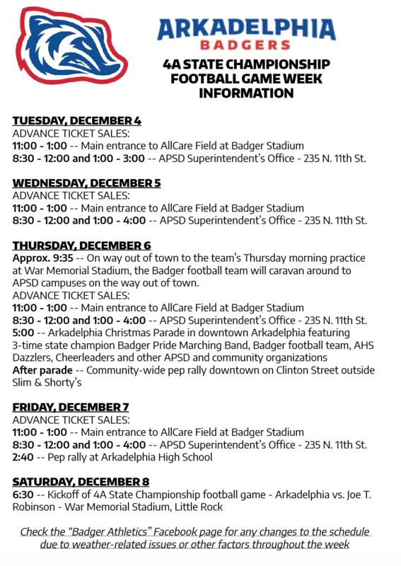 4A State Football Championship Information: Game Week and Game Day Details