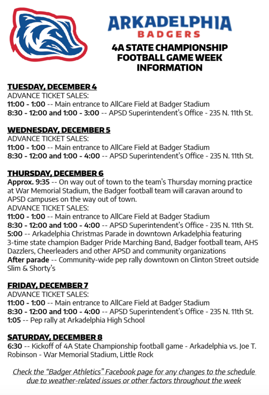 4A State Football Championship Information: Game Week and Game Day Details